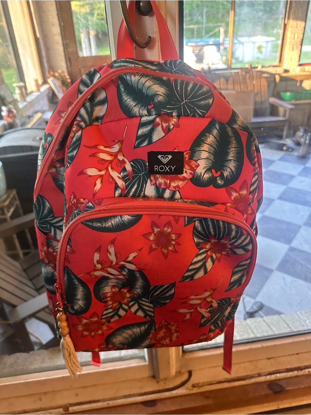 Roxy Red Floral Mini Backpack